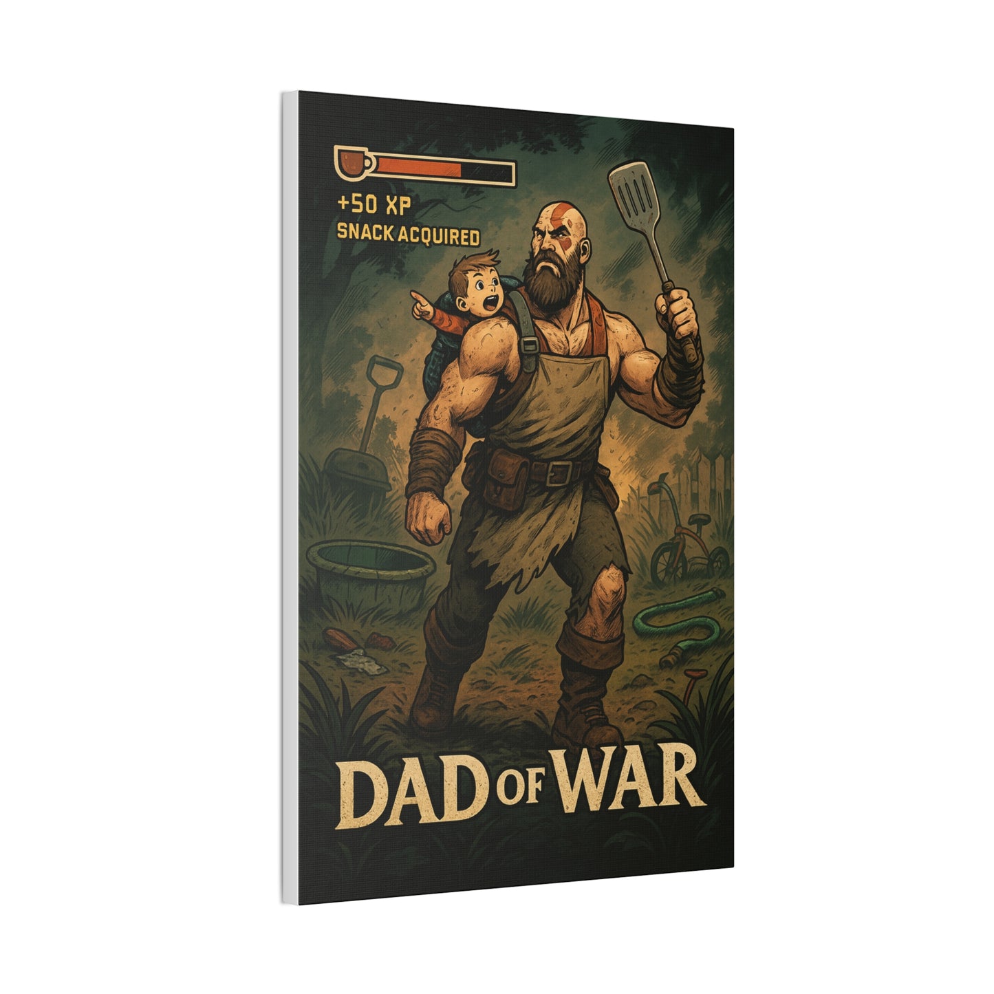 Dad of War Canvas Art - A God of War Parody