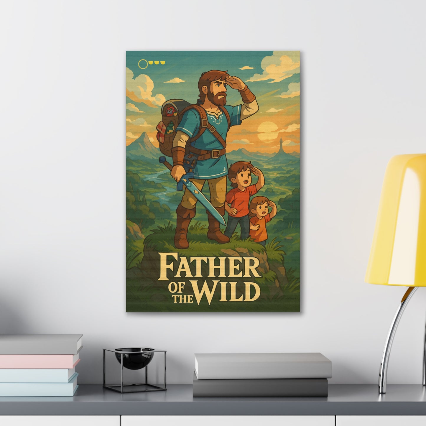Father of the Wild Canvas Art - Breath of the Wild Parody