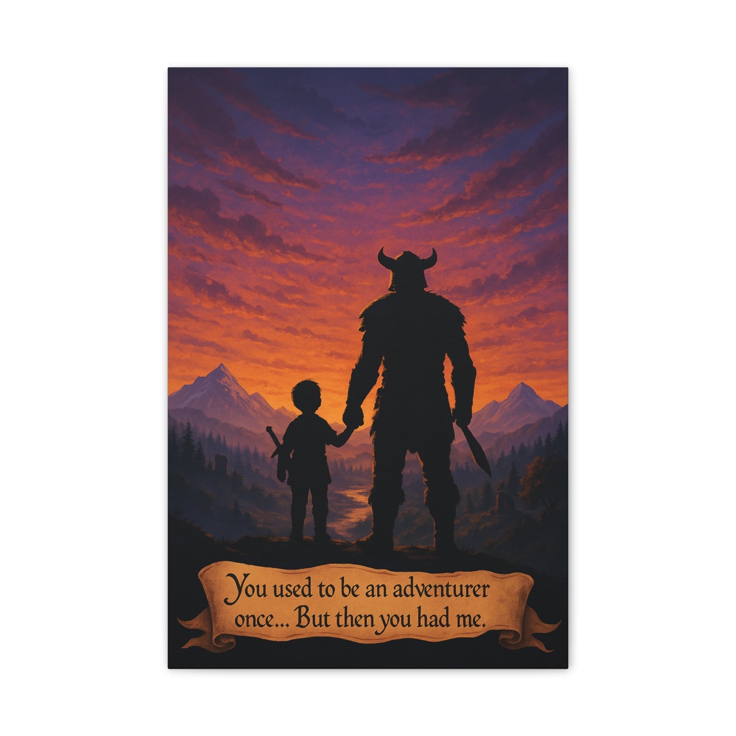 You Used to Be an Adventurer... Canvas Art - A Skyrim Quote Parody