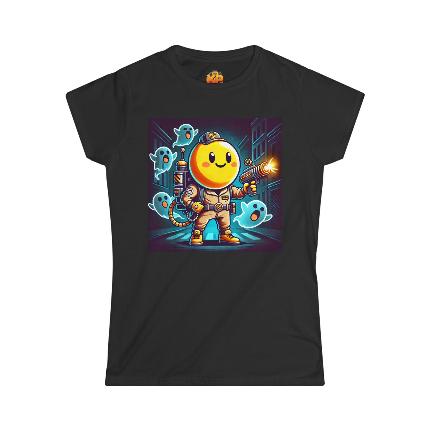 Ghost Hunting Yellow Dude - Women's Softstyle Tee
