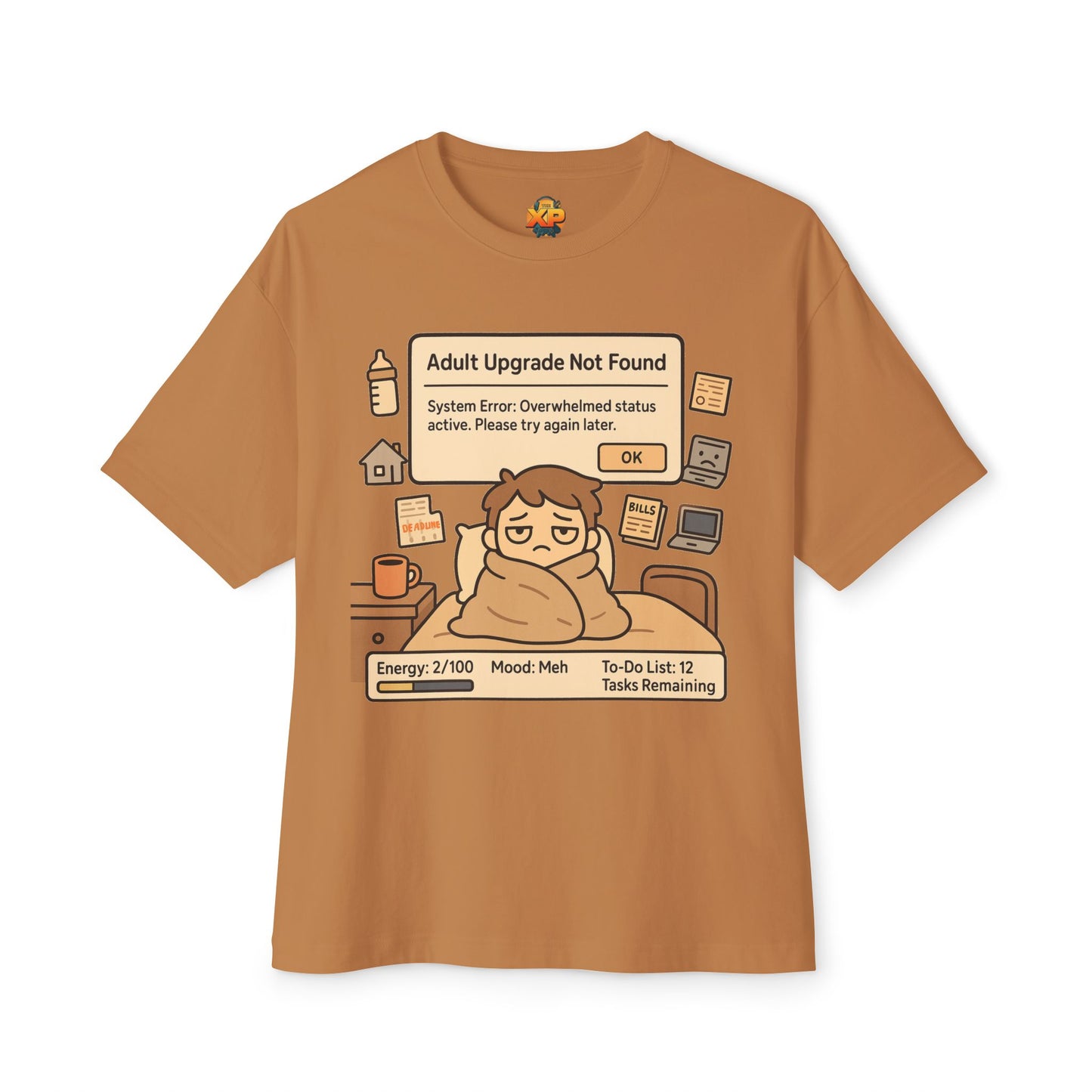 "Adult Upgrade Not Found" - Women's Oversized Boxy Tee