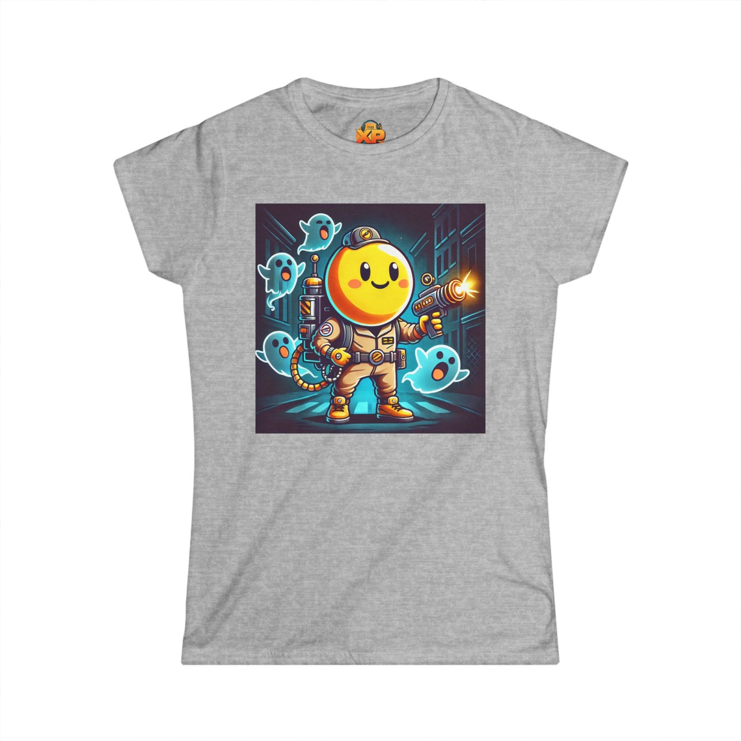Ghost Hunting Yellow Dude - Women's Softstyle Tee