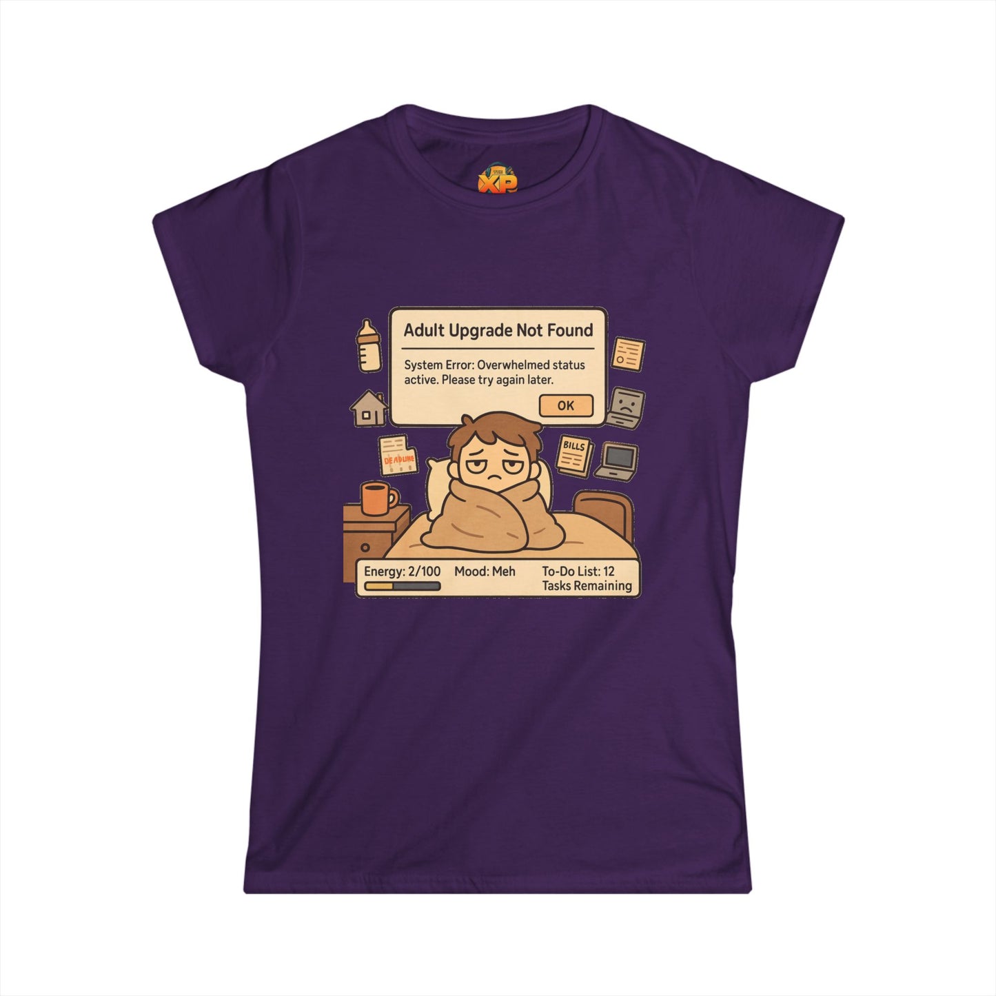 "Adult Upgrade Not Found" - Women's Softstyle Tee