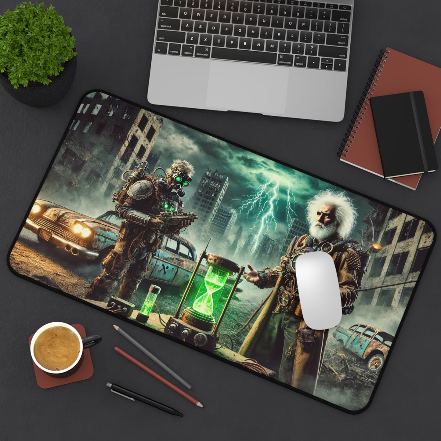 Post-Apocalyptic Time Travelers - Desk Mat