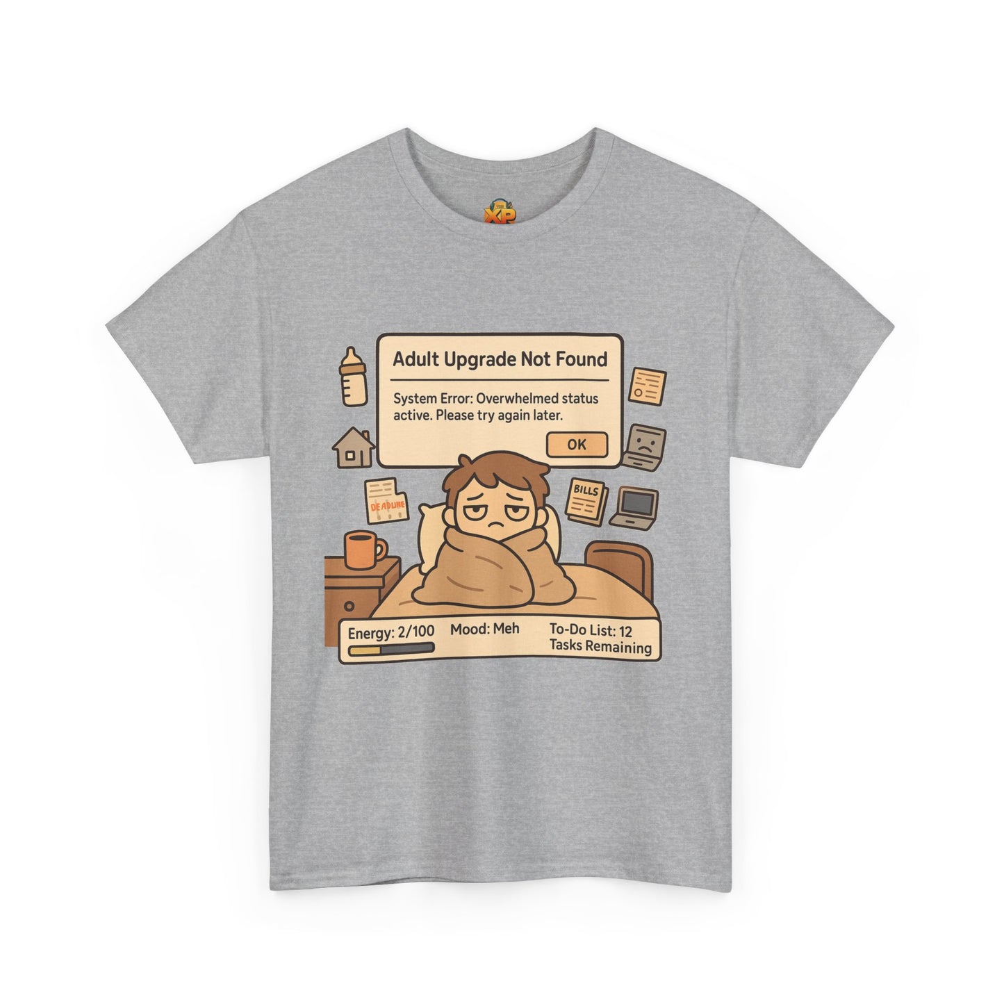 "Adult Upgrade Not Found" - Men's Heavy Cotton Tee