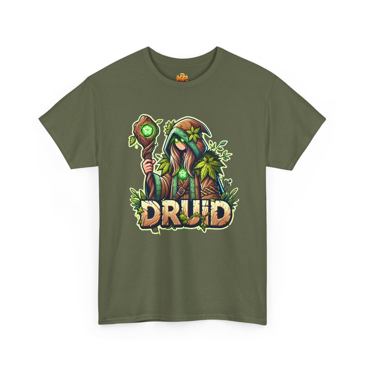 Druid Cartoon - Men's Heavy Cotton Tee