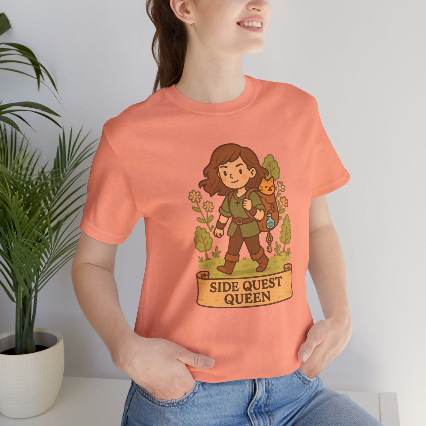 Side Quest Queen - Women's Jersey Short Sleeve Tee