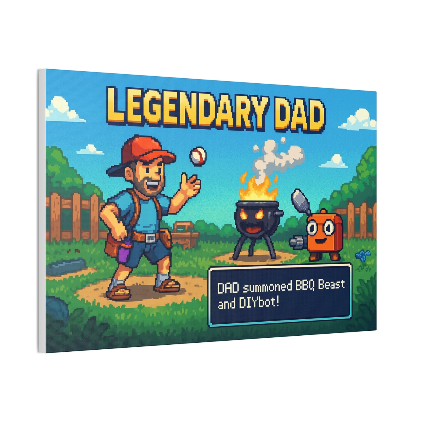 Legendary Dad Trainer Canvas Art - A Pocket Monsters Trainer Parody