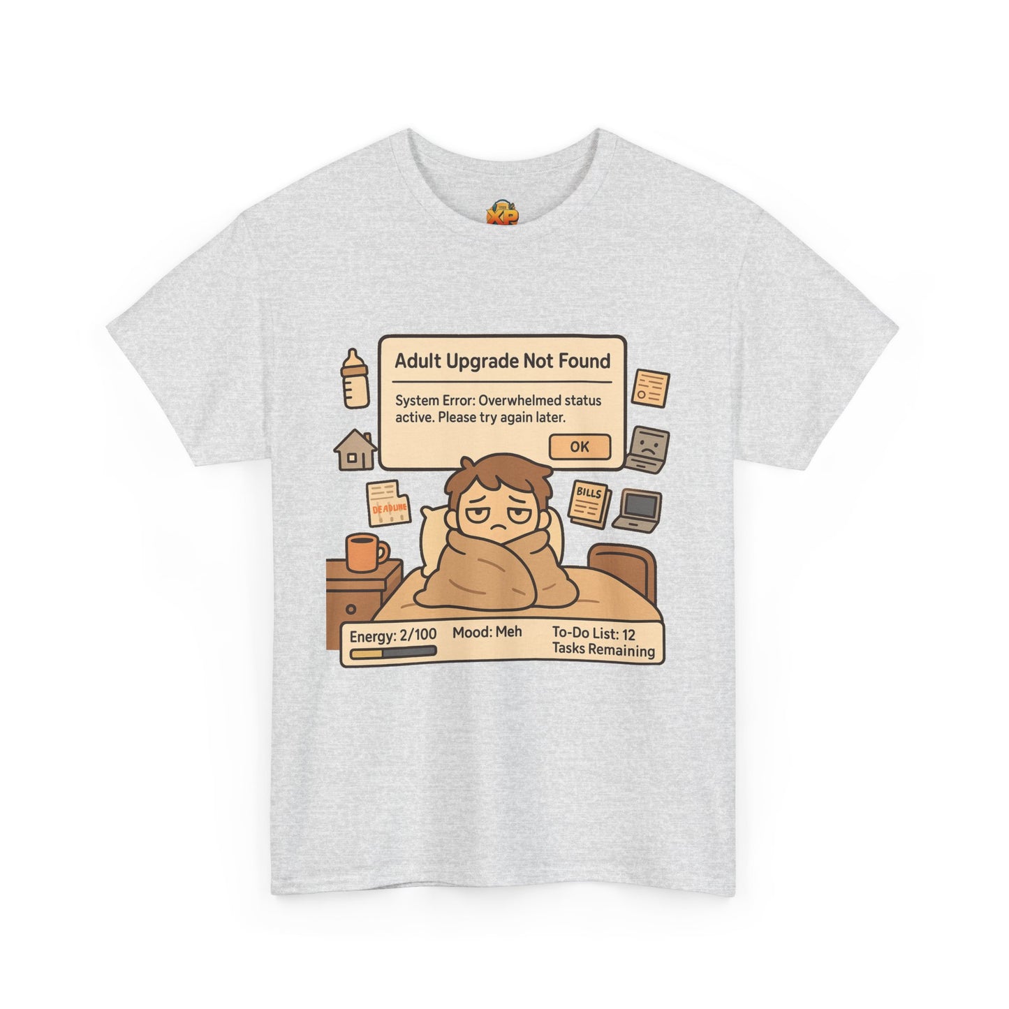 "Adult Upgrade Not Found" - Men's Heavy Cotton Tee