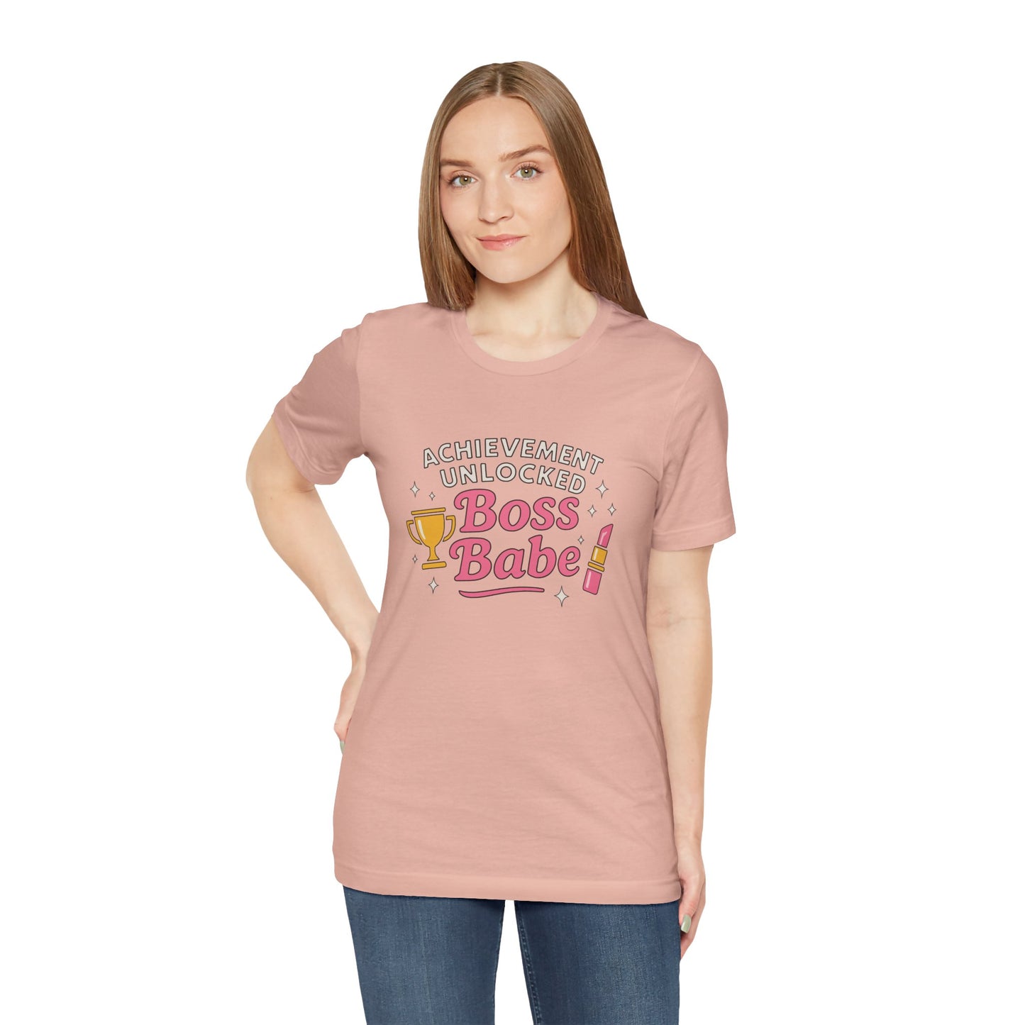 Achievement Unlocked Boss Babe - Women's Jersey Short Sleeve Tee