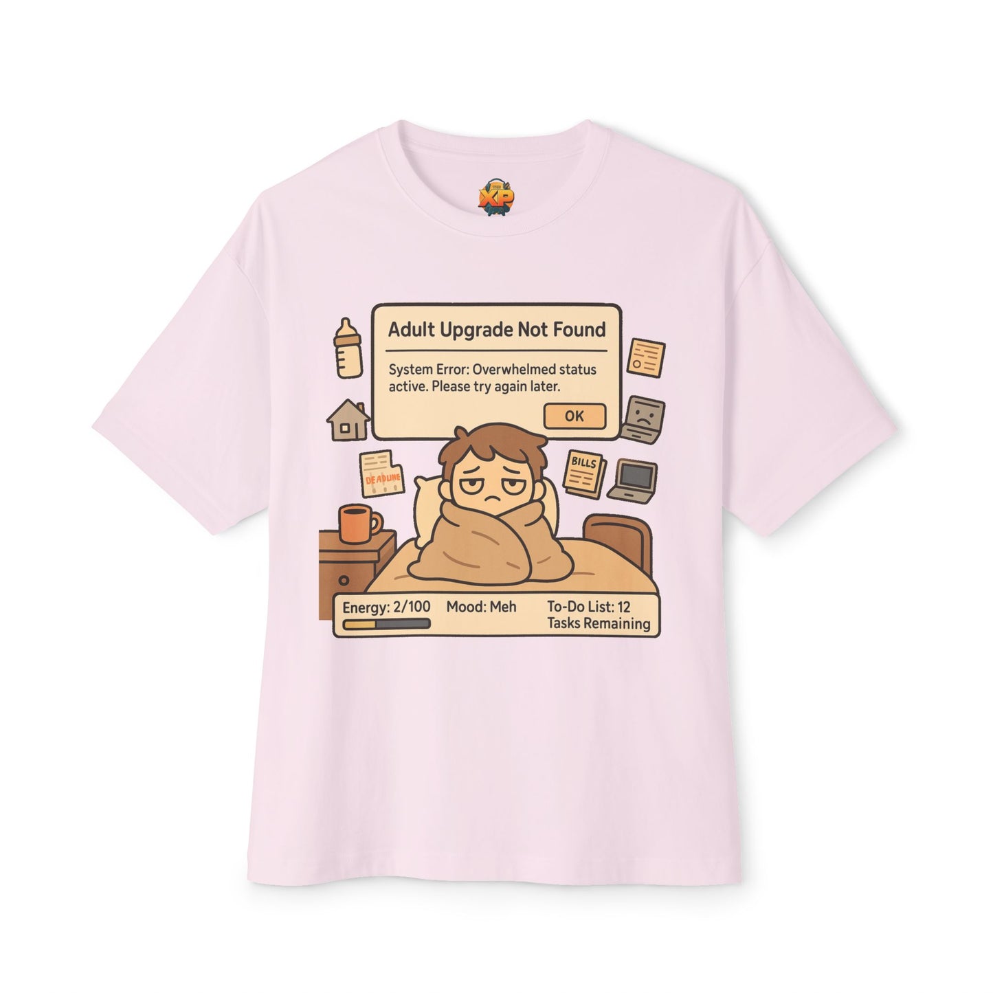 "Adult Upgrade Not Found" - Women's Oversized Boxy Tee