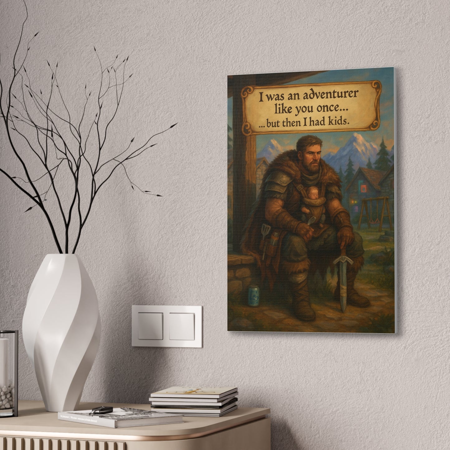 I Was an Adventurer Like You Once... Canvas Art - A Skyrim 'Took An Arrow' Parody