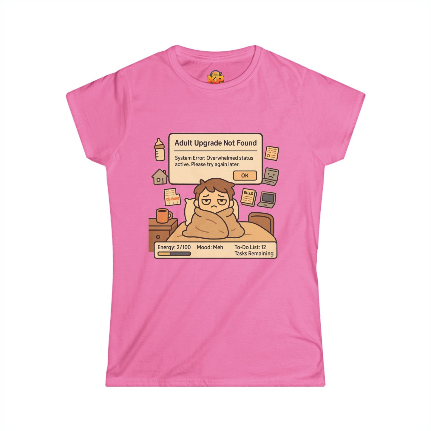 "Adult Upgrade Not Found" - Women's Softstyle Tee