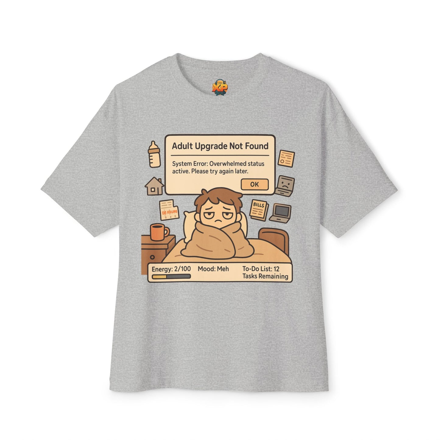 "Adult Upgrade Not Found" - Women's Oversized Boxy Tee