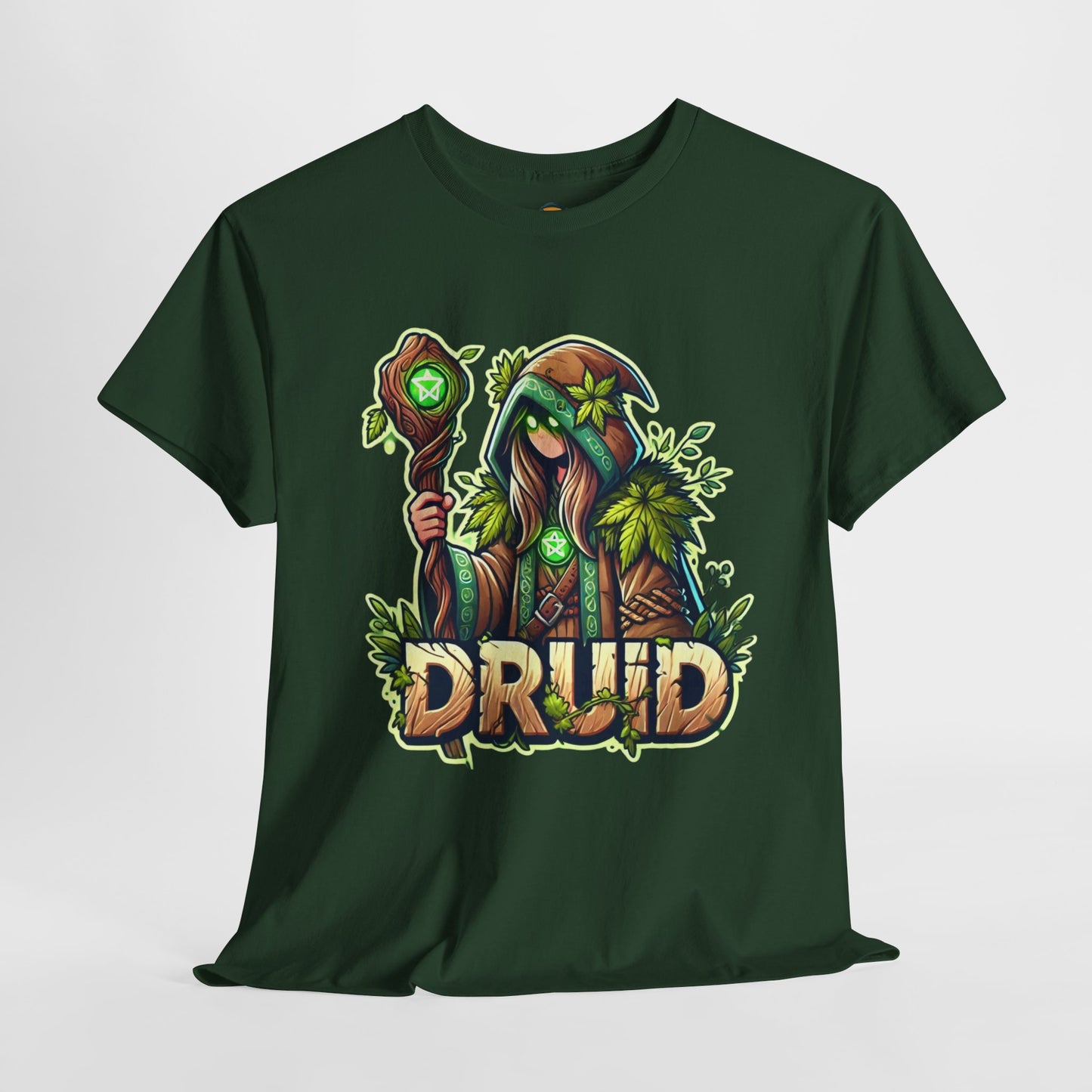 Druid Cartoon - Men's Heavy Cotton Tee