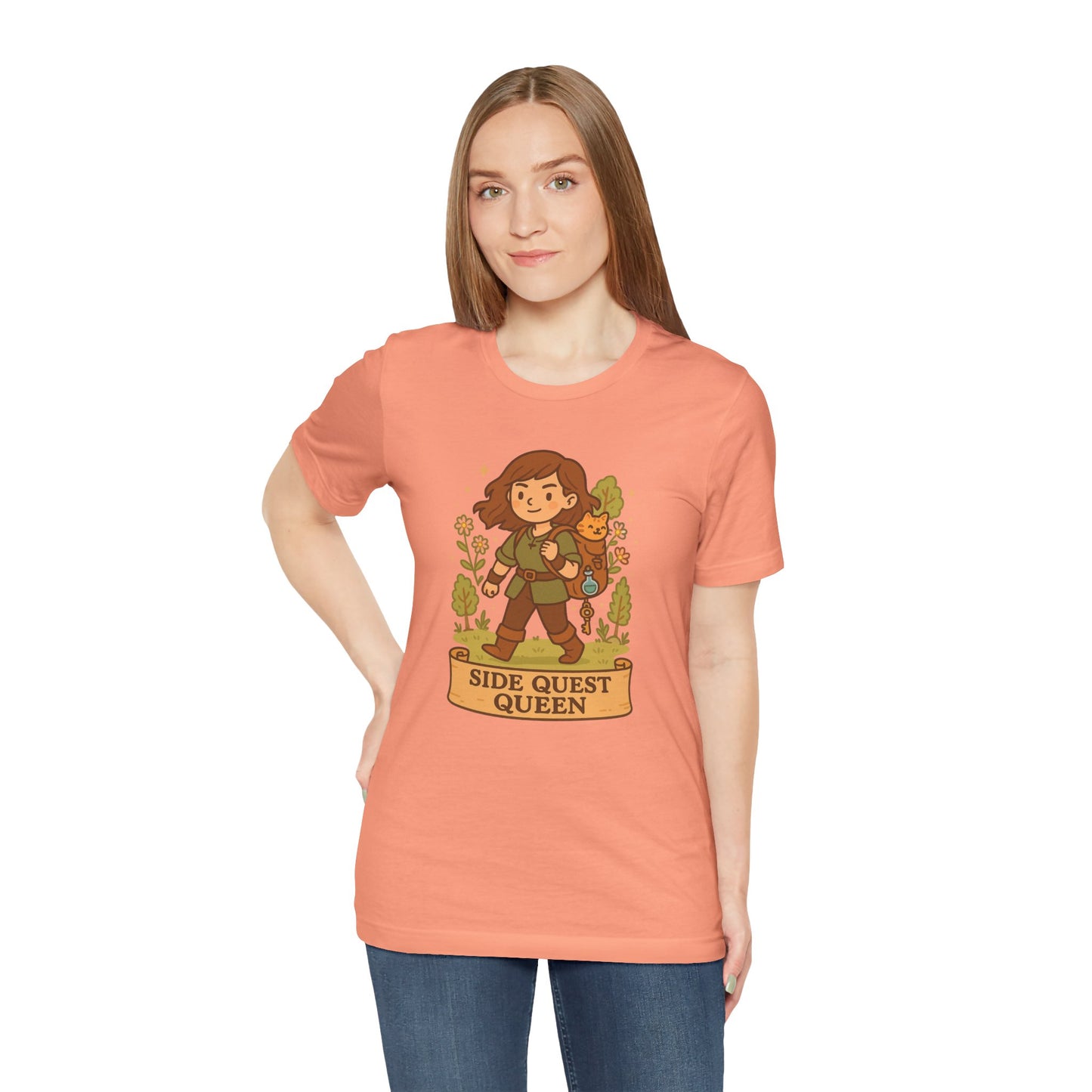 Side Quest Queen - Women's Jersey Short Sleeve Tee
