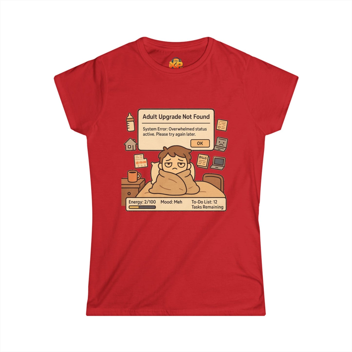 "Adult Upgrade Not Found" - Women's Softstyle Tee