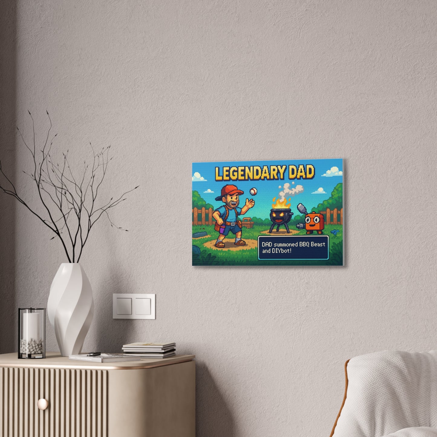 Legendary Dad Trainer Canvas Art - A Pocket Monsters Trainer Parody