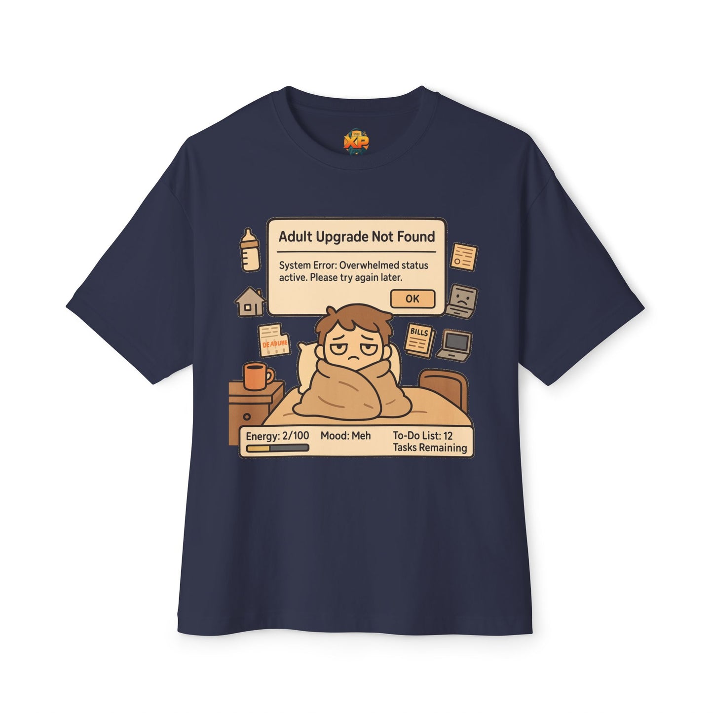 "Adult Upgrade Not Found" - Women's Oversized Boxy Tee
