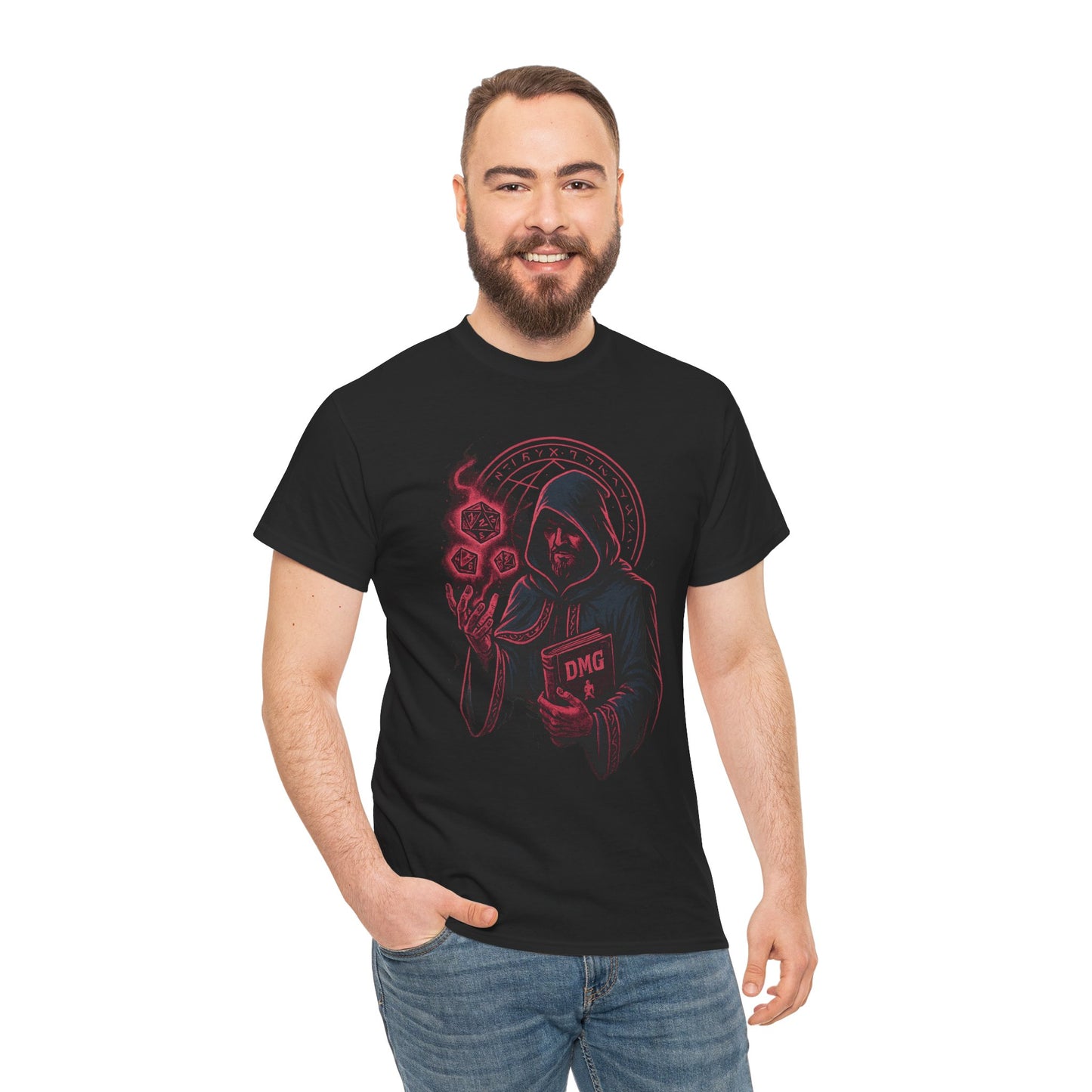 Nerdcore Icons - The Dungeon Master (Red) - Unisex Heavy Cotton Tee