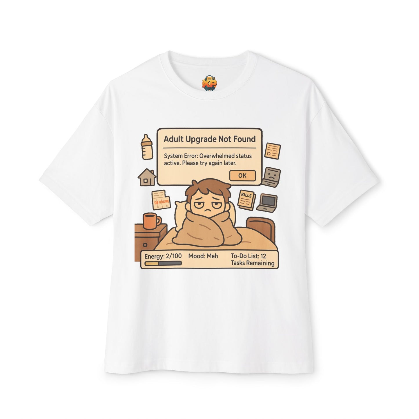 "Adult Upgrade Not Found" - Women's Oversized Boxy Tee