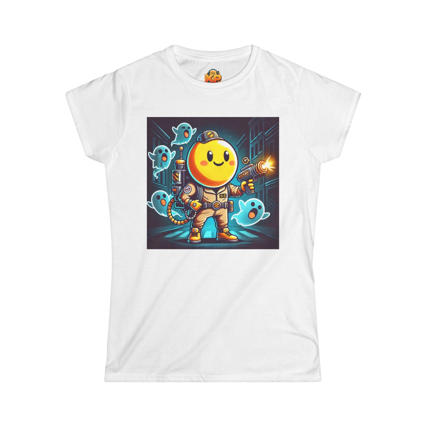Ghost Hunting Yellow Dude - Women's Softstyle Tee