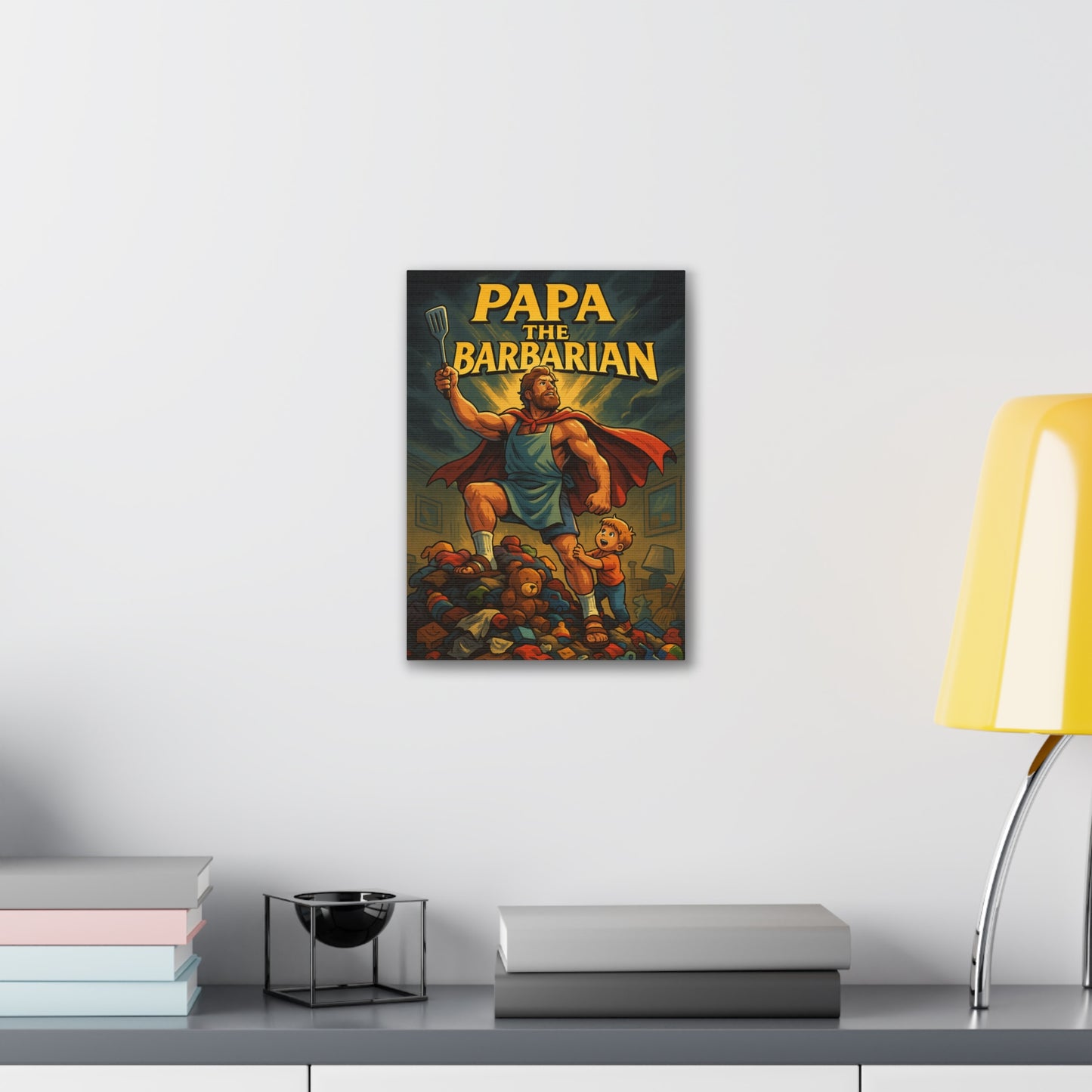 Papa The Barbarian Canvas Art - A Conan The Barbarian Parody