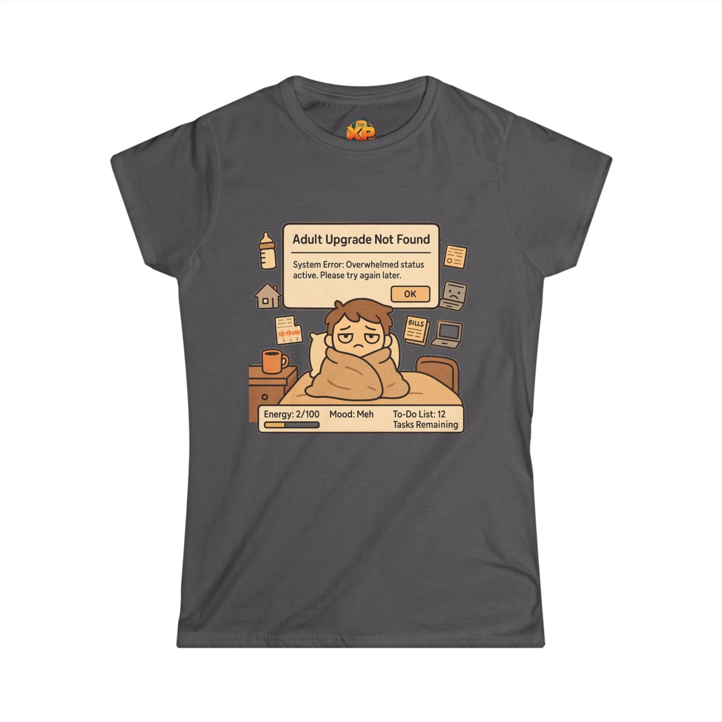 "Adult Upgrade Not Found" - Women's Softstyle Tee