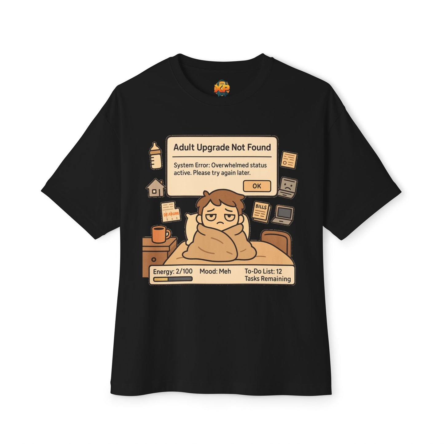 "Adult Upgrade Not Found" - Women's Oversized Boxy Tee
