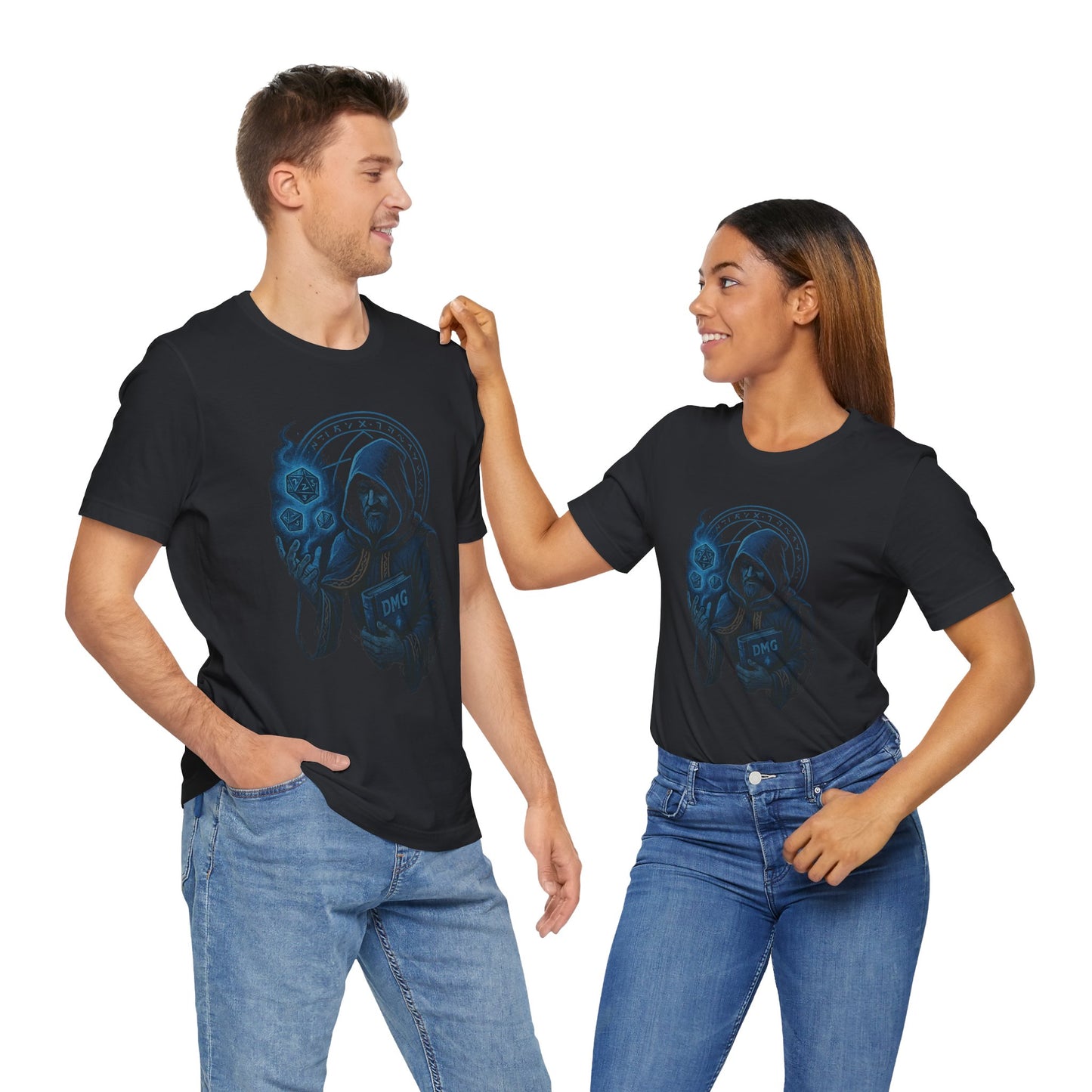 Nerdcore Icons - The Dungeon Master (Blue) - Unisex Jersey Short Sleeve Tee
