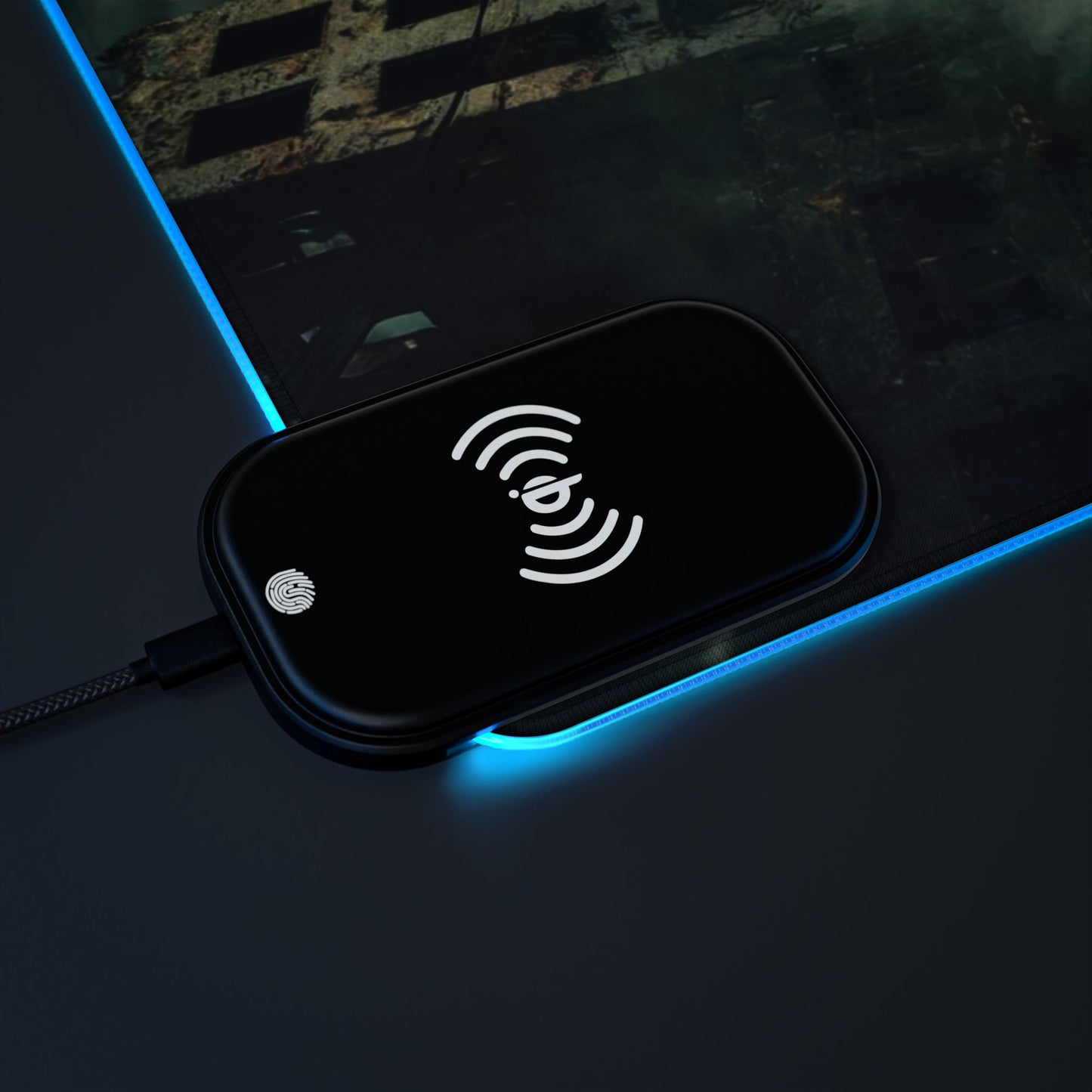 Post-Apocalyptic Time Travelers - Gaming Mouse Pad with RGB and Wireless Charging