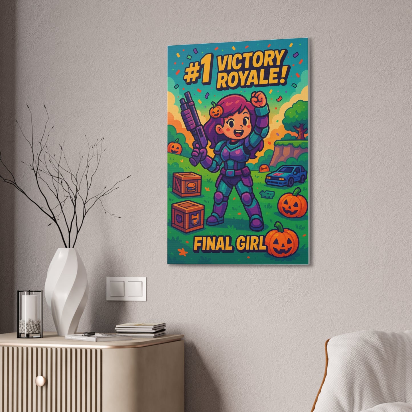 #1 Victory Royale! Final Girl - Canvas Print