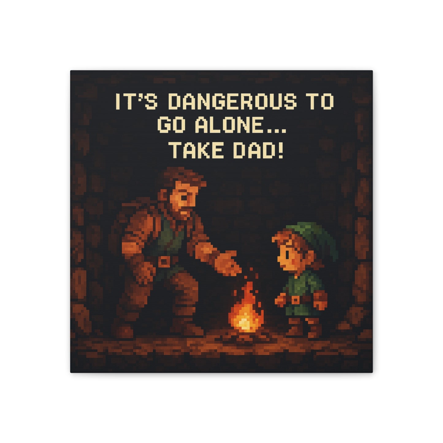 It's Dangerous To Go Alone... Canvas Art - A TLoZ Quote Parody