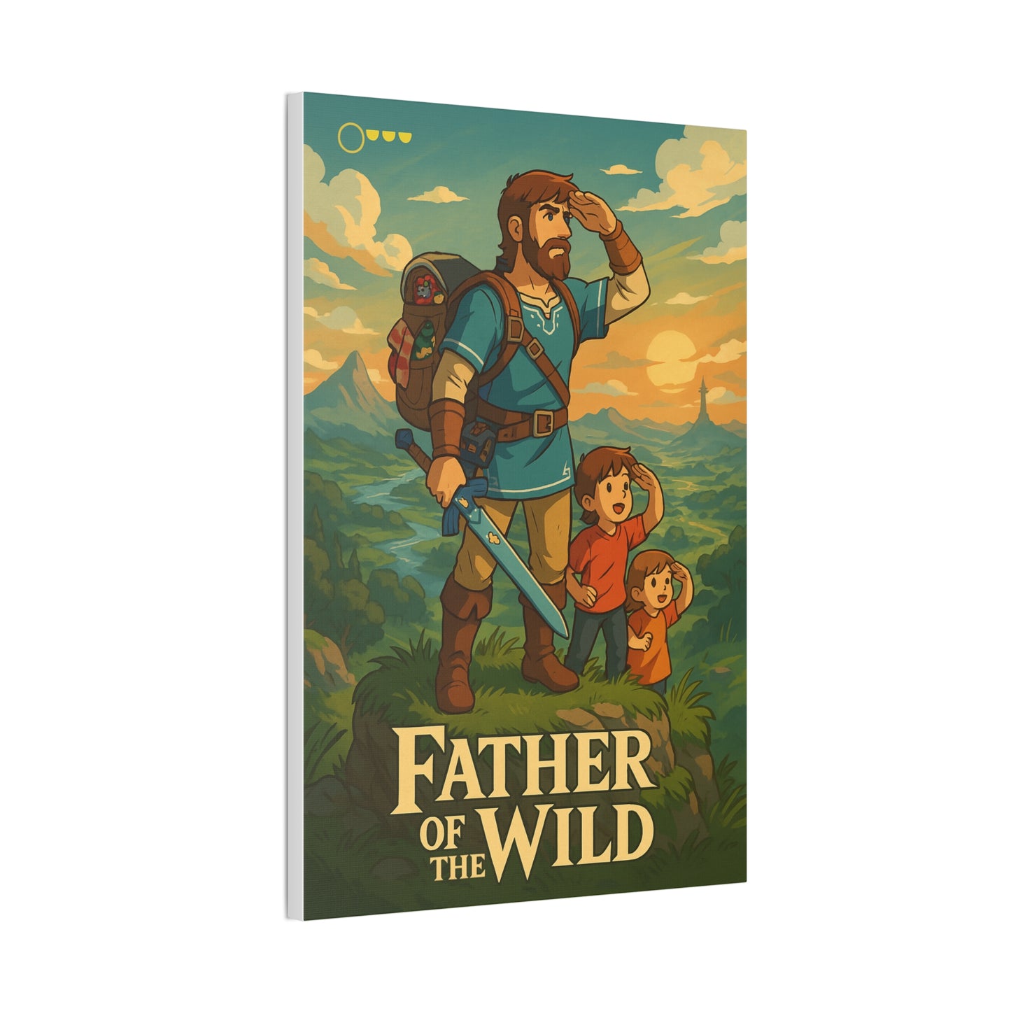 Father of the Wild Canvas Art - Breath of the Wild Parody
