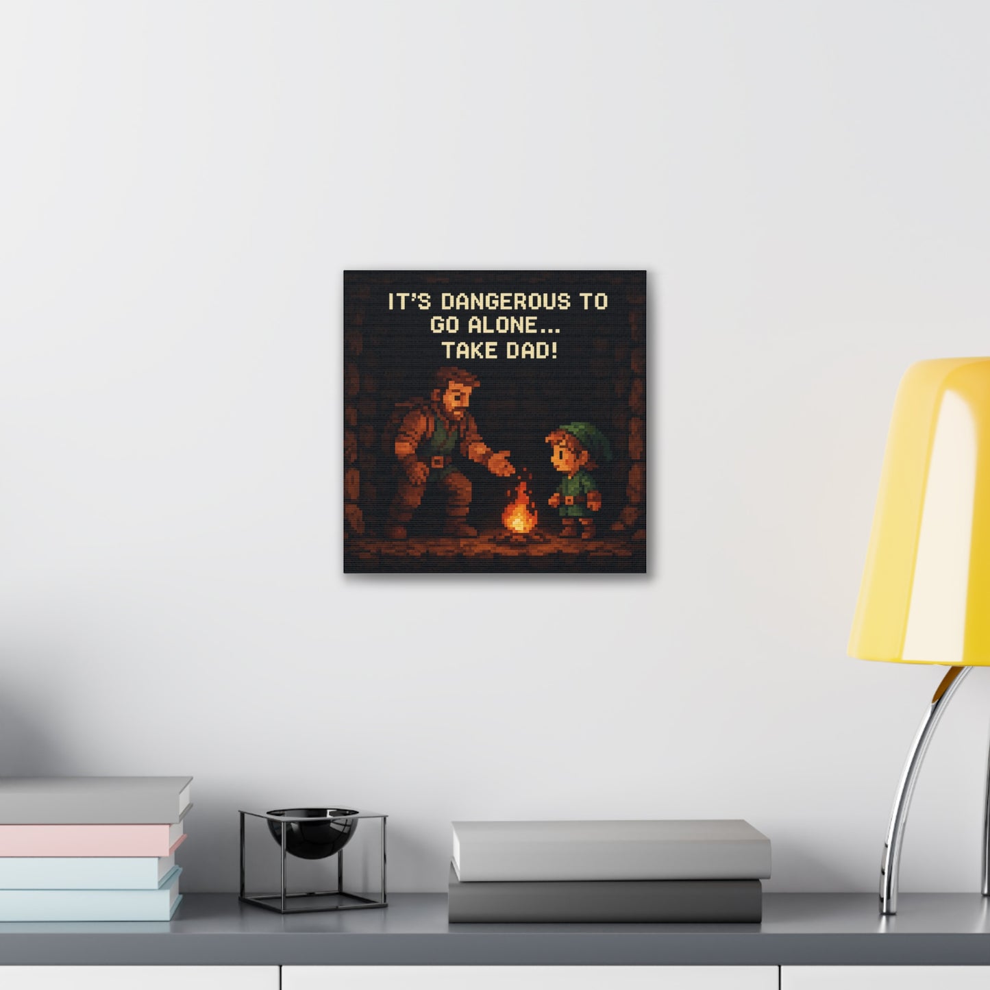 It's Dangerous To Go Alone... Canvas Art - A TLoZ Quote Parody