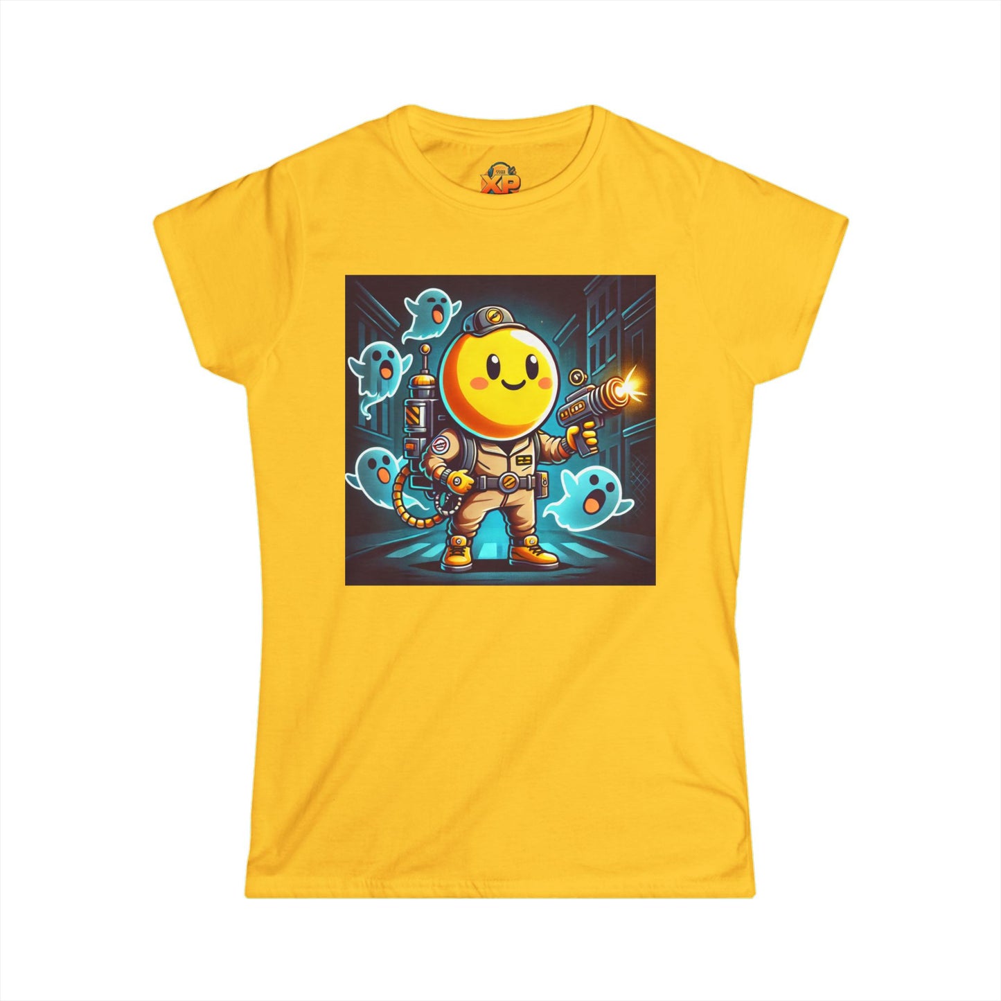 Ghost Hunting Yellow Dude - Women's Softstyle Tee