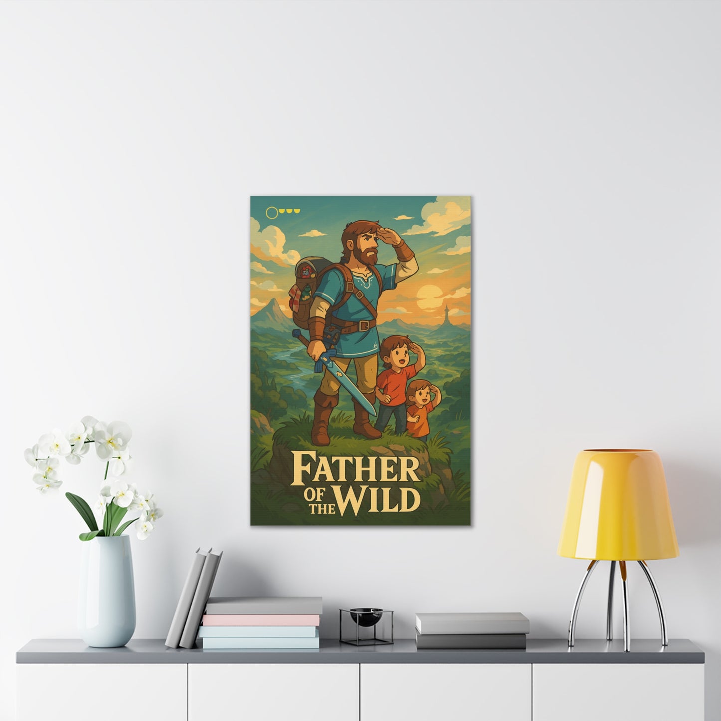 Father of the Wild Canvas Art - Breath of the Wild Parody