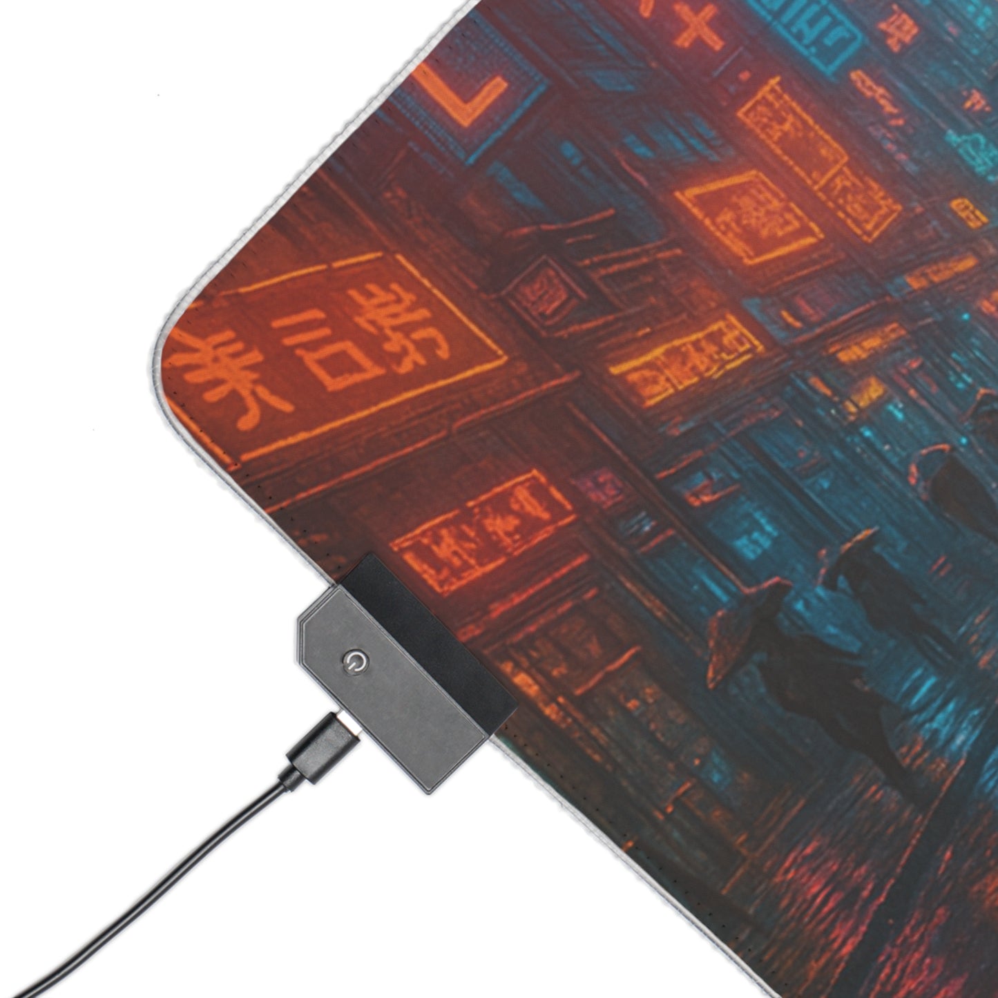 Knight Car in Cyberpunk City - RGB Gaming Mouse Pad