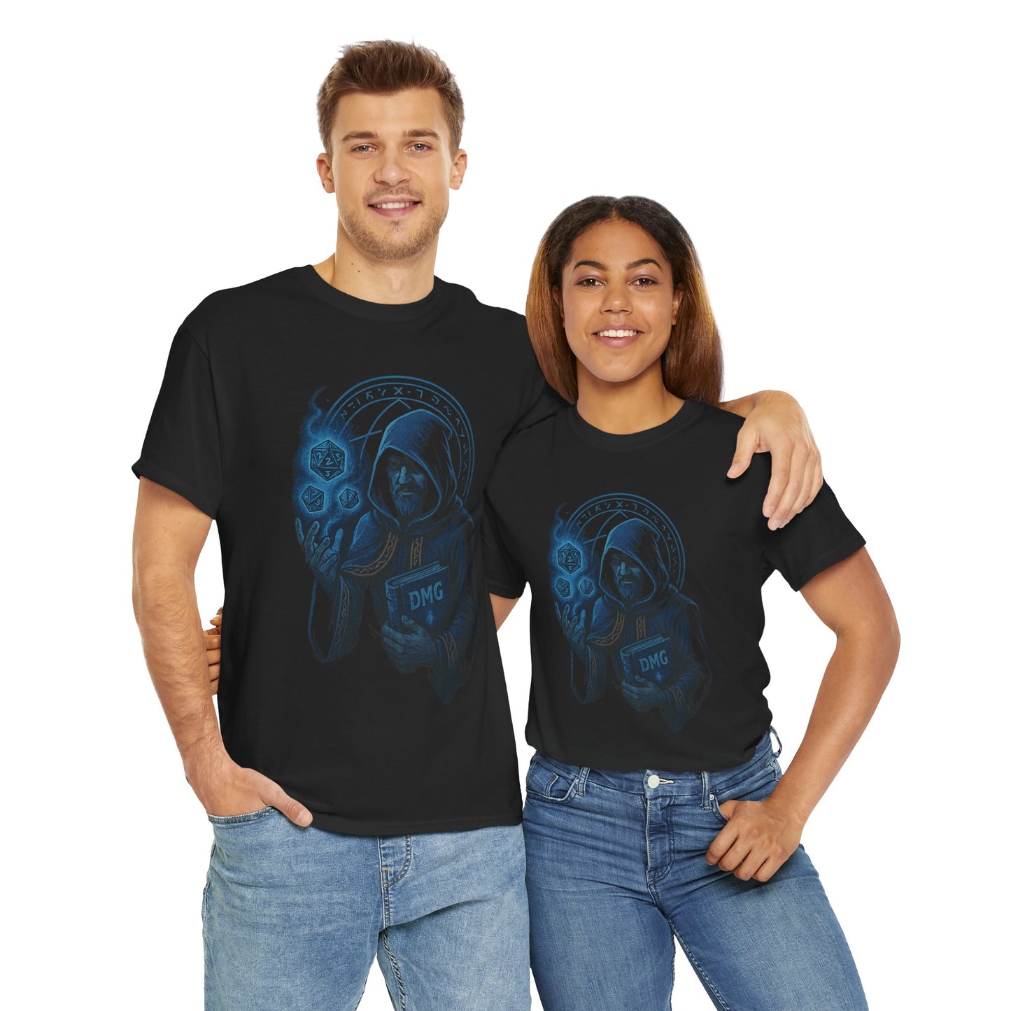 Nerdcore Icons - The Dungeon Master (Blue) - Unisex Heavy Cotton Tee