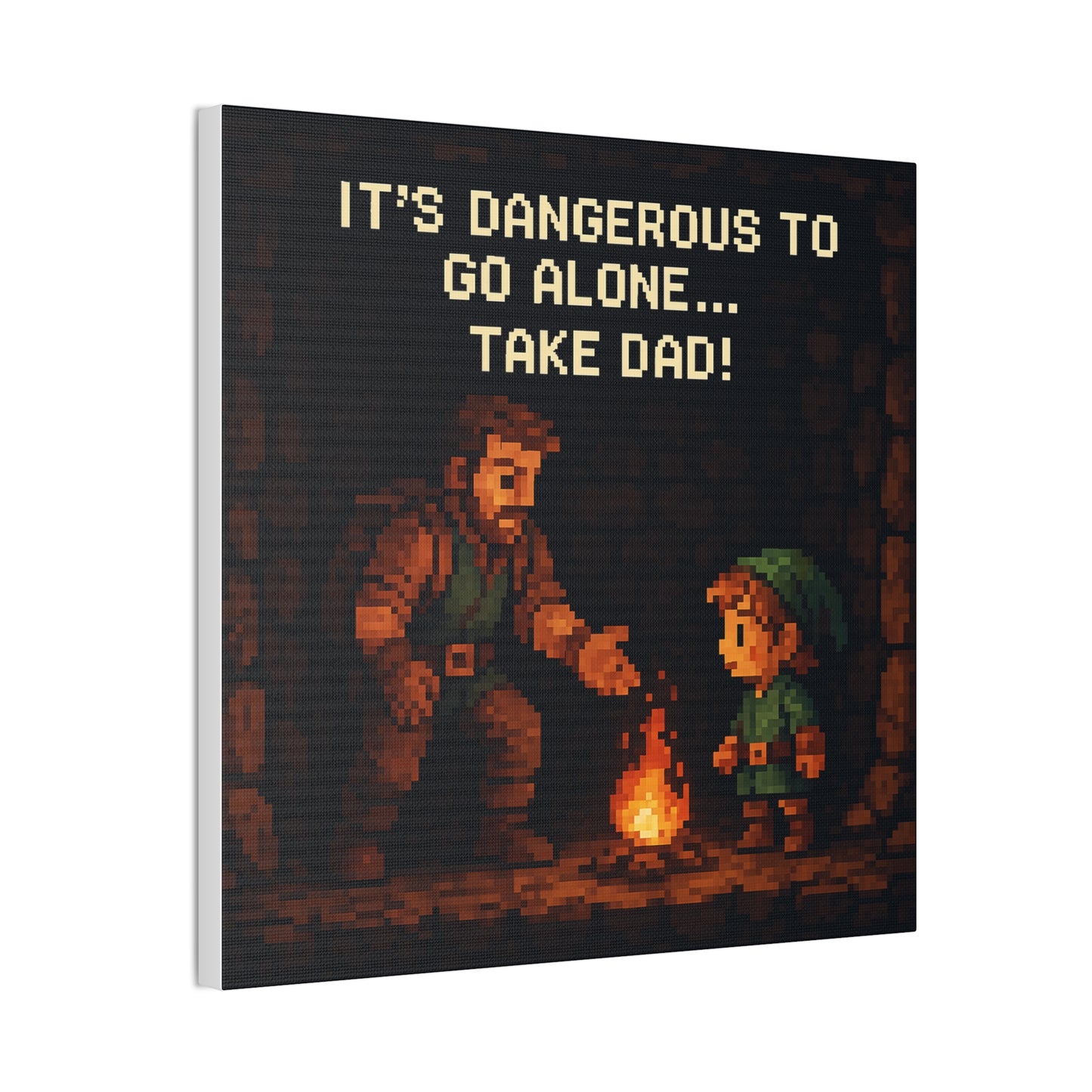 It's Dangerous To Go Alone... Canvas Art - A TLoZ Quote Parody
