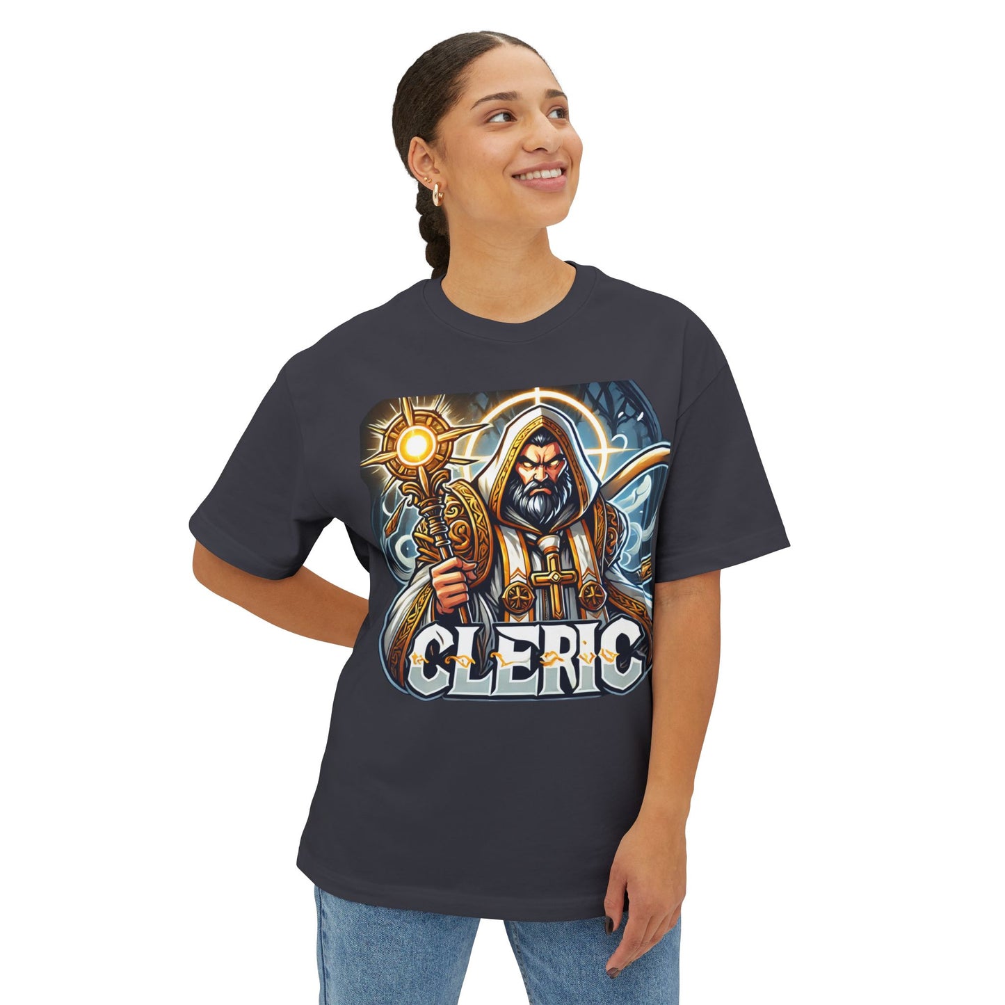 Cleric Cartoon - Women's Oversized Boxy Tee