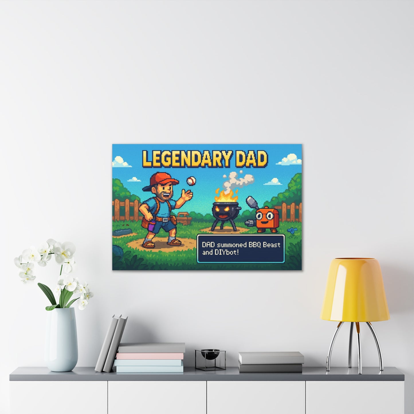 Legendary Dad Trainer Canvas Art - A Pocket Monsters Trainer Parody