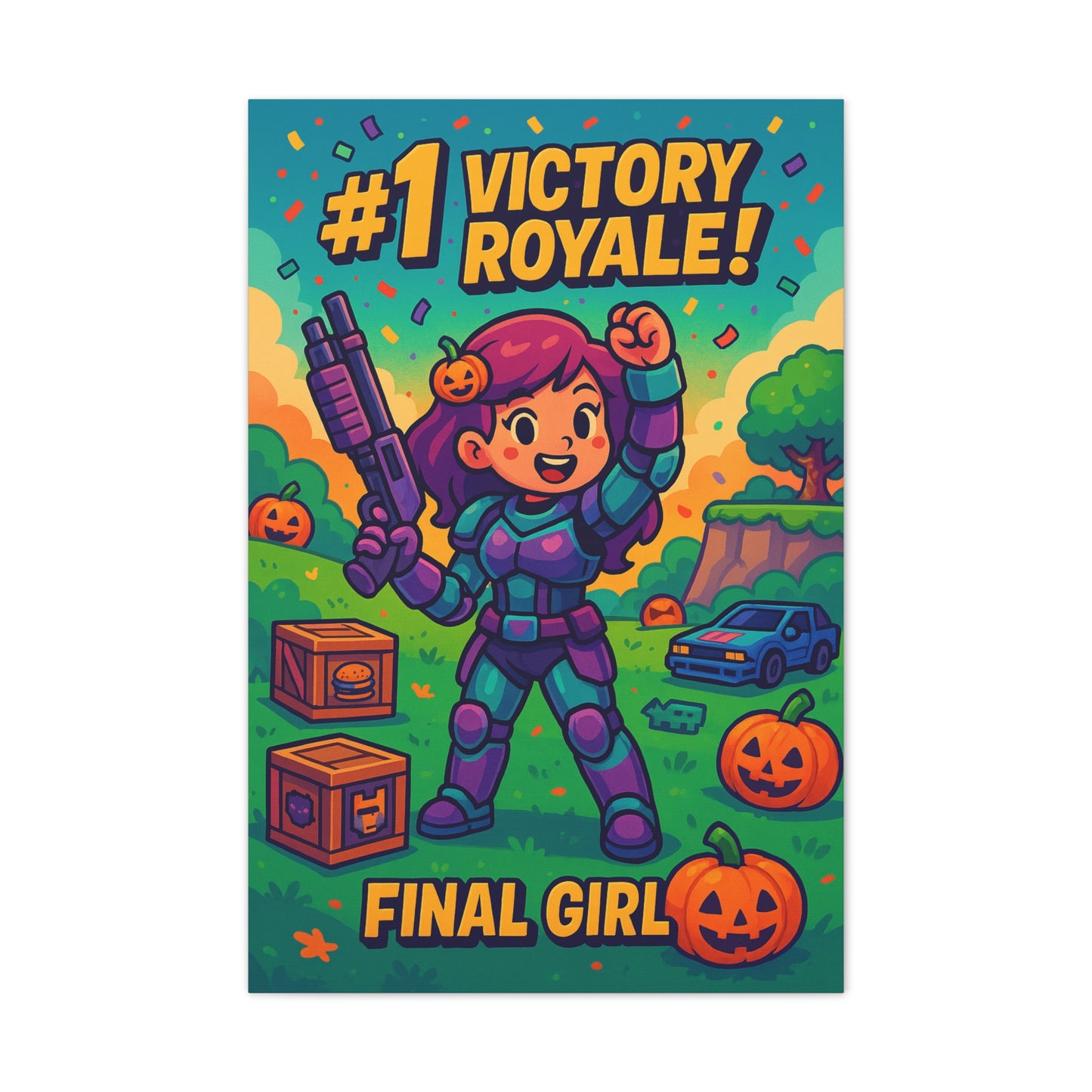 #1 Victory Royale! Final Girl - Canvas Print
