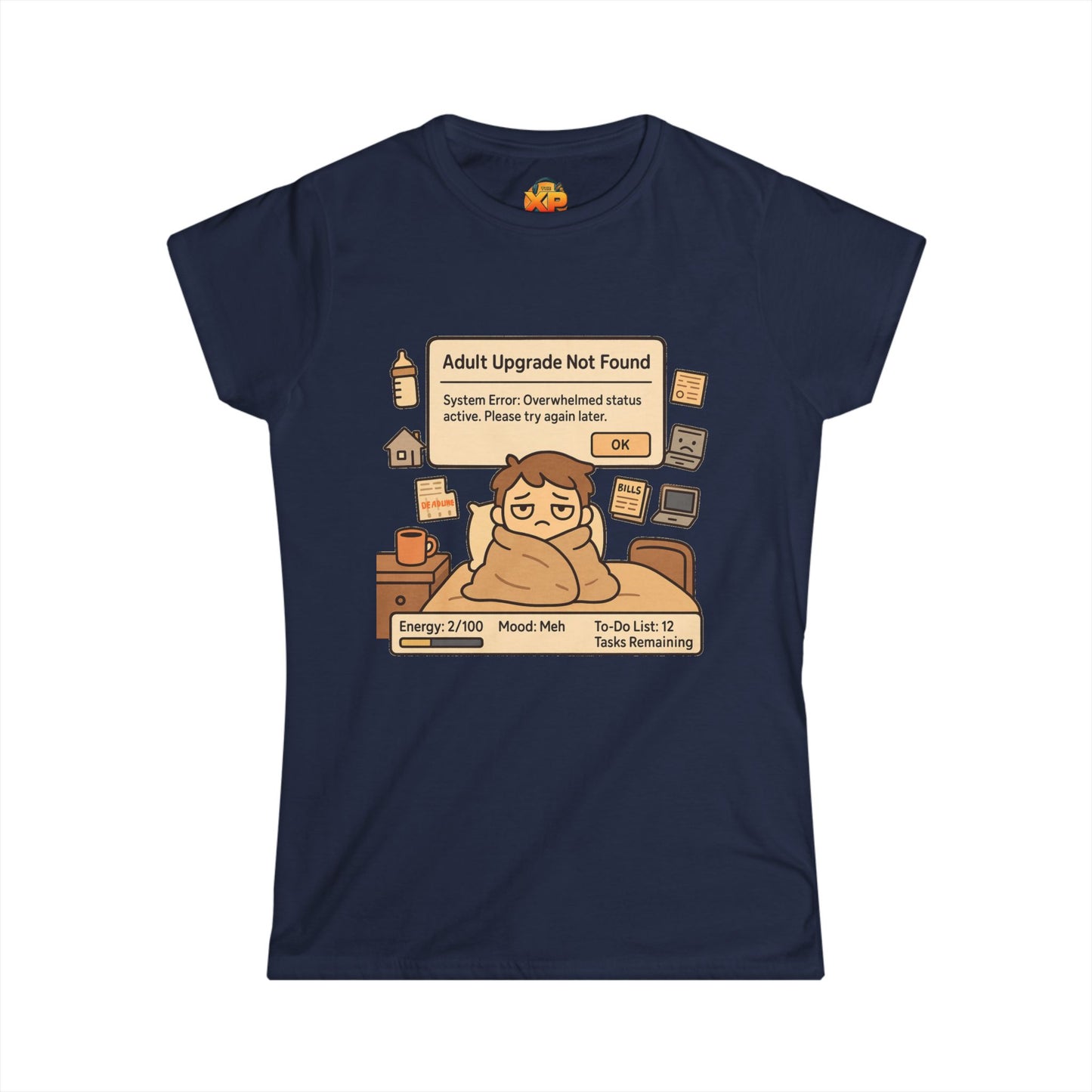 "Adult Upgrade Not Found" - Women's Softstyle Tee