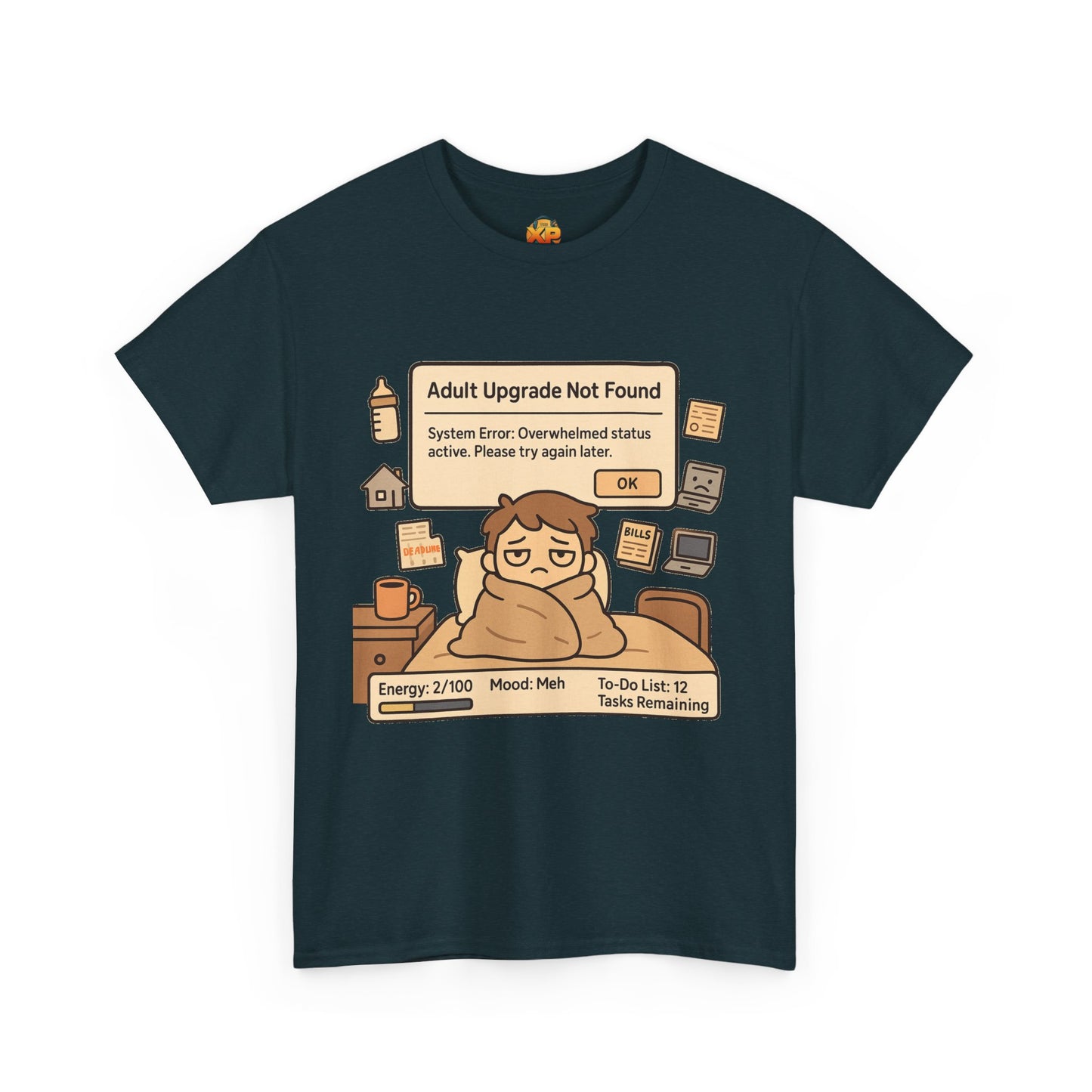 "Adult Upgrade Not Found" - Men's Heavy Cotton Tee