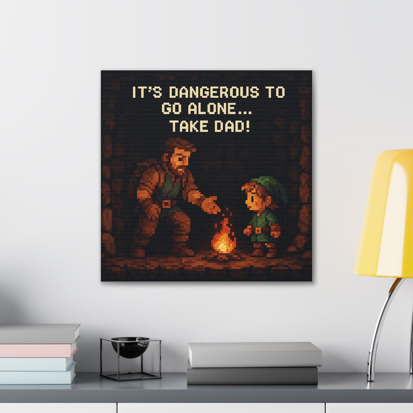 It's Dangerous To Go Alone... Canvas Art - A TLoZ Quote Parody