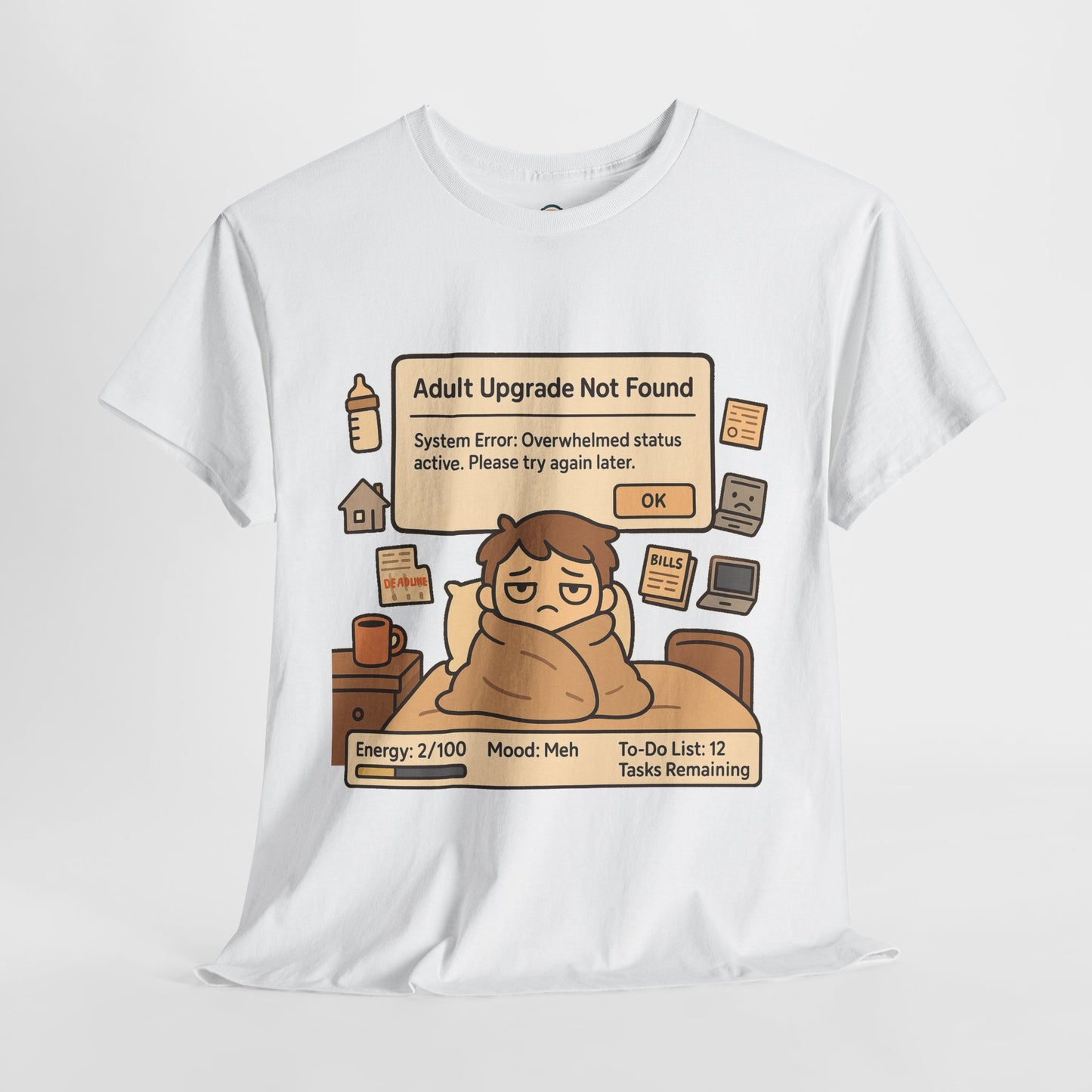"Adult Upgrade Not Found" - Men's Heavy Cotton Tee