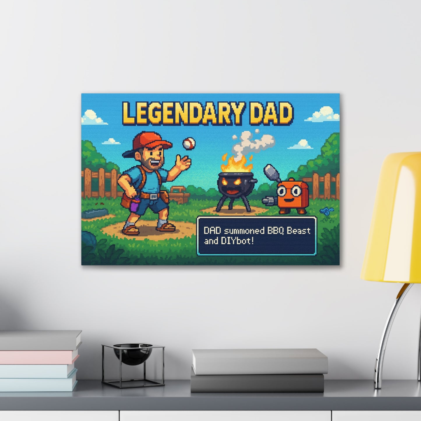 Legendary Dad Trainer Canvas Art - A Pocket Monsters Trainer Parody