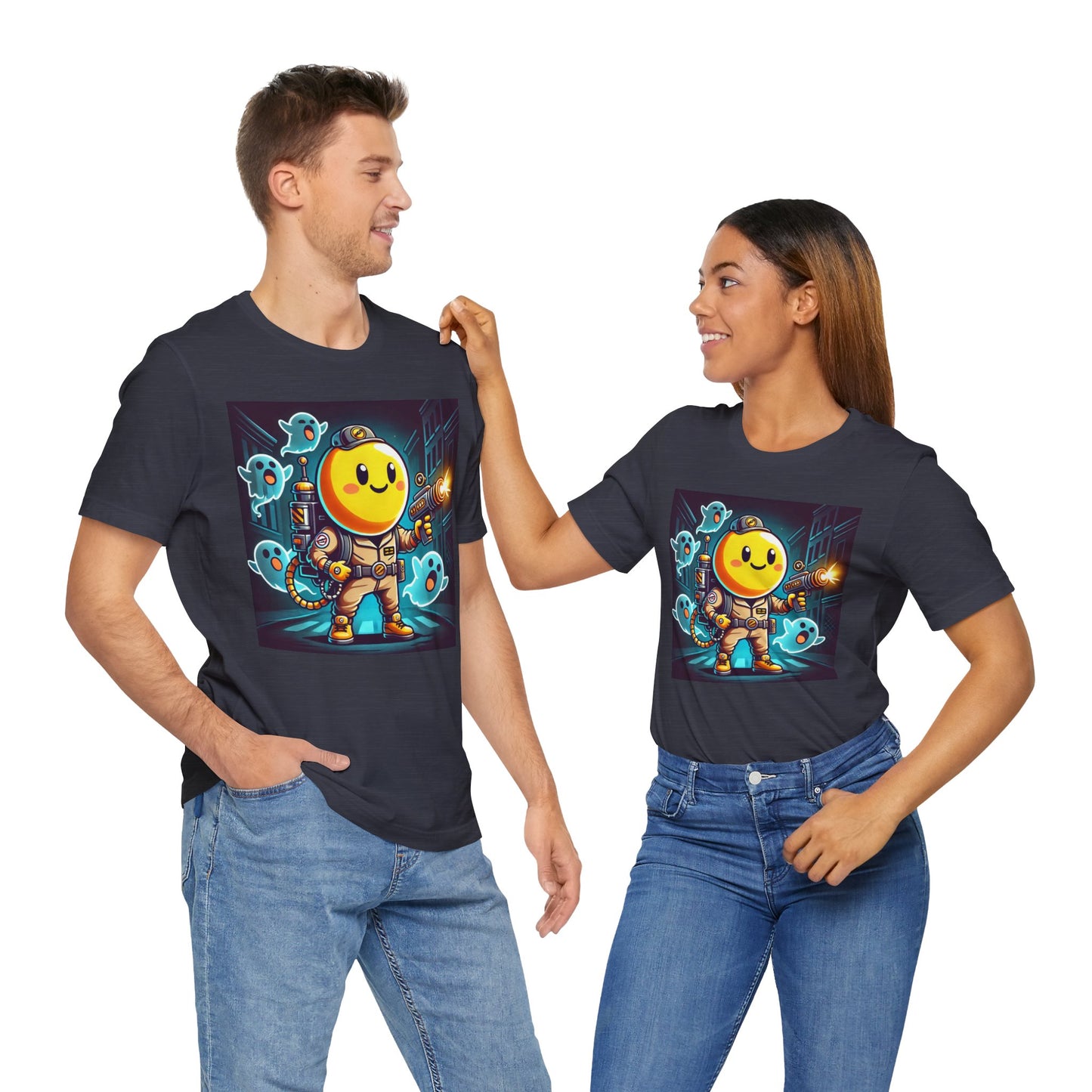 Ghost Hunting Yellow Dude - Men's Jersey Short Sleeve Tee