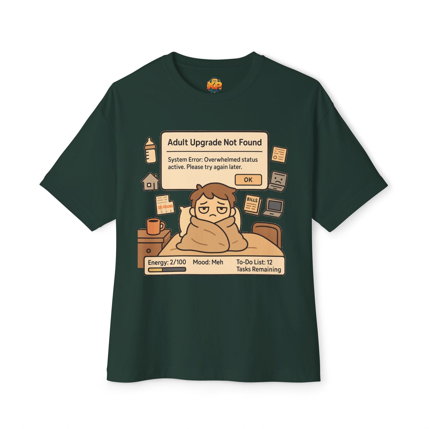 "Adult Upgrade Not Found" - Women's Oversized Boxy Tee
